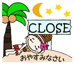 Hawaiian Girl ocyame of honorific Hen 5 sticker #11985037