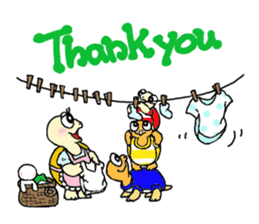 Tortoise and Rabbit sticker #11985108