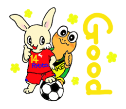 Tortoise and Rabbit sticker #11985112