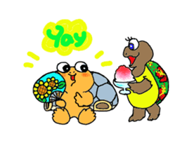 Tortoise and Rabbit sticker #11985125