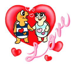 Tortoise and Rabbit sticker #11985131