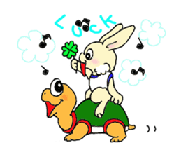 Tortoise and Rabbit sticker #11985134