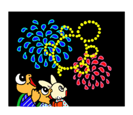 Tortoise and Rabbit sticker #11985140