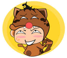 hyena man sticker #11986289