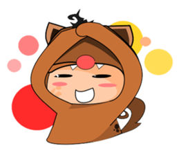 hyena man sticker #11986305