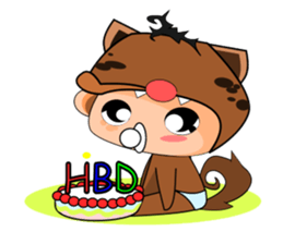 hyena man sticker #11986307