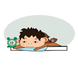 hyena man sticker #11986312