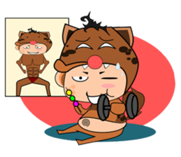 hyena man sticker #11986318