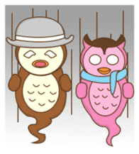 couple owl sticker #11987699