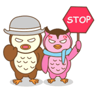 couple owl sticker #11987718