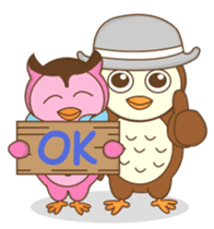 couple owl sticker #11987726