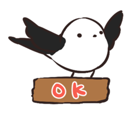 Daily life of the Aegithalos caudatus sticker #11987864