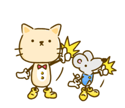 Cat and Mouse cute design sticker sticker #11988935