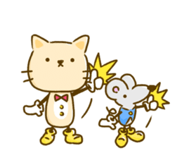 Cat and Mouse cute design sticker sticker #11988935