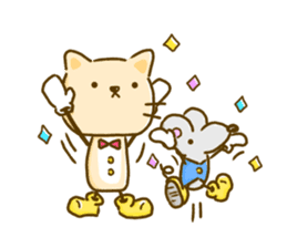 Cat and Mouse cute design sticker sticker #11988937