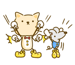 Cat and Mouse cute design sticker sticker #11988938