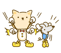 Cat and Mouse cute design sticker sticker #11988938