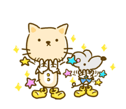 Cat and Mouse cute design sticker sticker #11988940