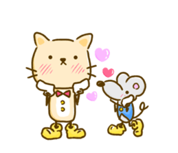 Cat and Mouse cute design sticker sticker #11988941