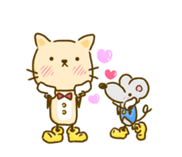 Cat and Mouse cute design sticker sticker #11988941