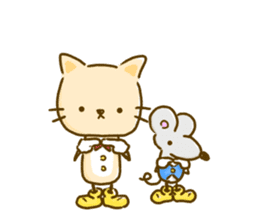 Cat and Mouse cute design sticker sticker #11988942