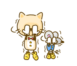 Cat and Mouse cute design sticker sticker #11988943