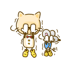 Cat and Mouse cute design sticker sticker #11988943