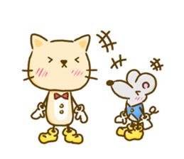 Cat and Mouse cute design sticker sticker #11988945