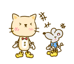 Cat and Mouse cute design sticker sticker #11988945