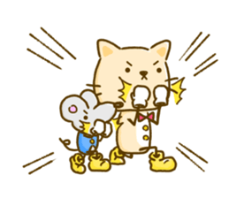 Cat and Mouse cute design sticker sticker #11988948