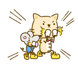 Cat and Mouse cute design sticker sticker #11988948
