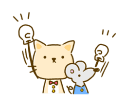 Cat and Mouse cute design sticker sticker #11988949