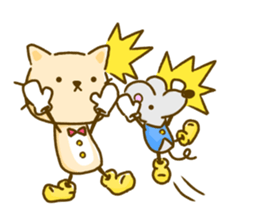 Cat and Mouse cute design sticker sticker #11988950