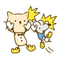 Cat and Mouse cute design sticker sticker #11988950