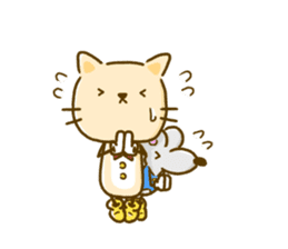 Cat and Mouse cute design sticker sticker #11988951