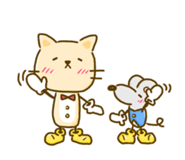 Cat and Mouse cute design sticker sticker #11988953