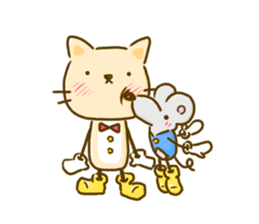 Cat and Mouse cute design sticker sticker #11988955