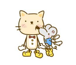 Cat and Mouse cute design sticker sticker #11988955
