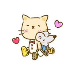 Cat and Mouse cute design sticker sticker #11988956