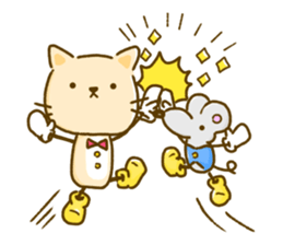 Cat and Mouse cute design sticker sticker #11988960