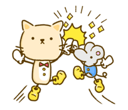 Cat and Mouse cute design sticker sticker #11988960