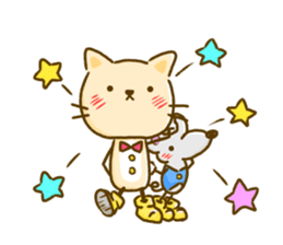 Cat and Mouse cute design sticker sticker #11988961