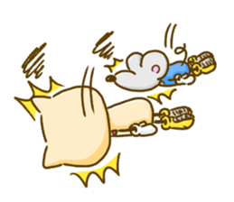 Cat and Mouse cute design sticker sticker #11988963