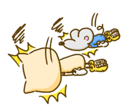 Cat and Mouse cute design sticker sticker #11988963