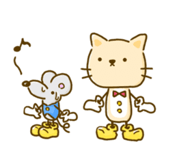 Cat and Mouse cute design sticker sticker #11988968