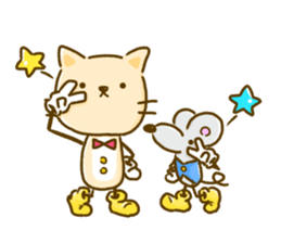 Cat and Mouse cute design sticker sticker #11988969