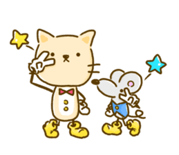 Cat and Mouse cute design sticker sticker #11988969