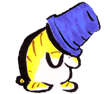 writing brush cat sticker #11989977