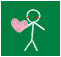 Graffiti of blackboard -Stick Figures- sticker #11993010