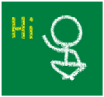 Graffiti of blackboard -Stick Figures- sticker #11993015